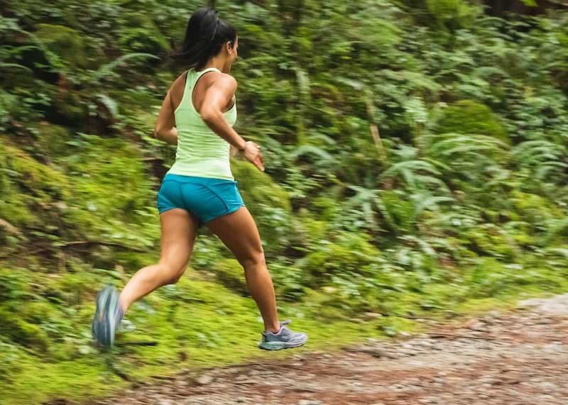 Running in the woods